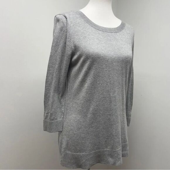 Halogen gray women’s pullover crewneck sweater 3/4 sleeves. Size large grey - Picture 6 of 9